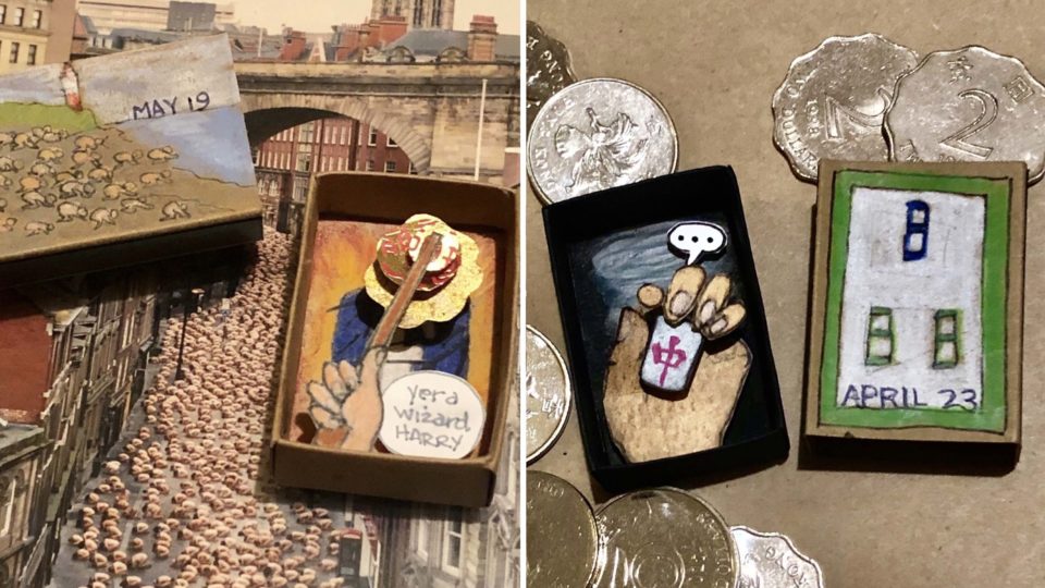 Hong kong-based artist Rachel Smith will be hosting an exhibition called Matchbox Days, a visual diary presented in the form of about 100 hand-drawn and crafted matchboxes. Photos via Rachel Smith.