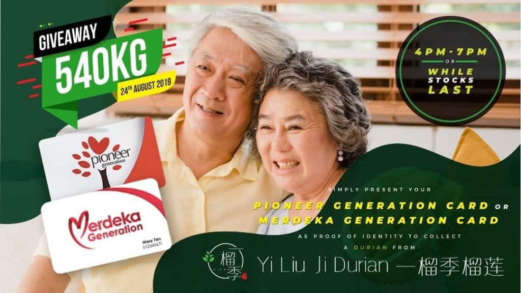 Ad by Yi Liu Ji Durian on its durians giveaway. (Photo: Yi Liu Ji/fb)