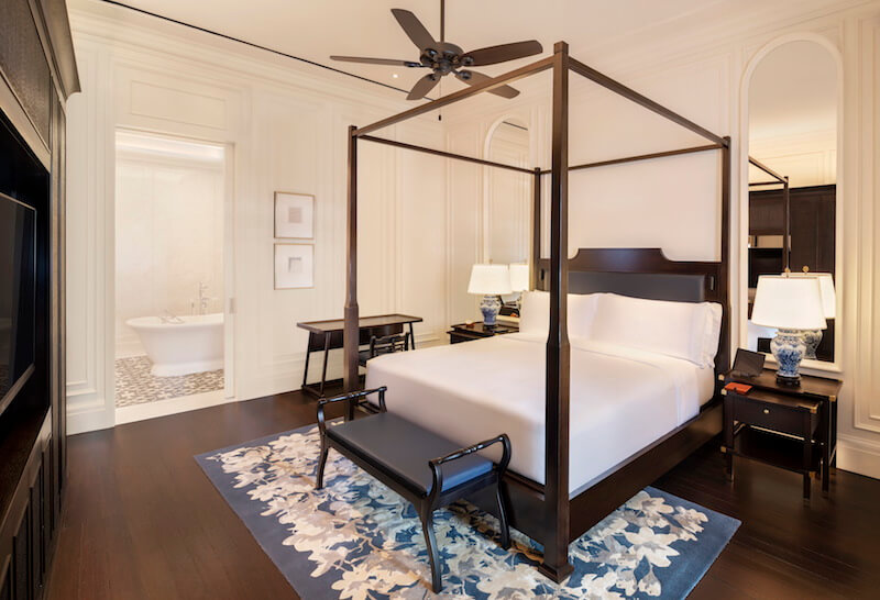 Courtyard suite bedroom. Photo: Raffles Hotel Singapore