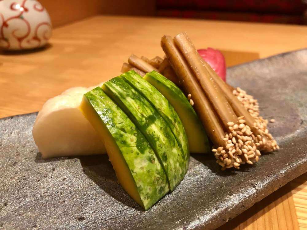 Kakure's pickles. Photo: Marc Rubinstein for Coconuts Media