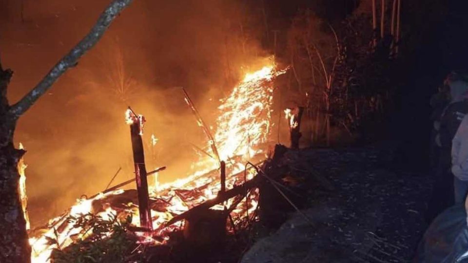 Fire ravaged a henhouse in Bali’s Tabanan regency in the early hours of Tuesday. Photo: info_tabanan / Instagram