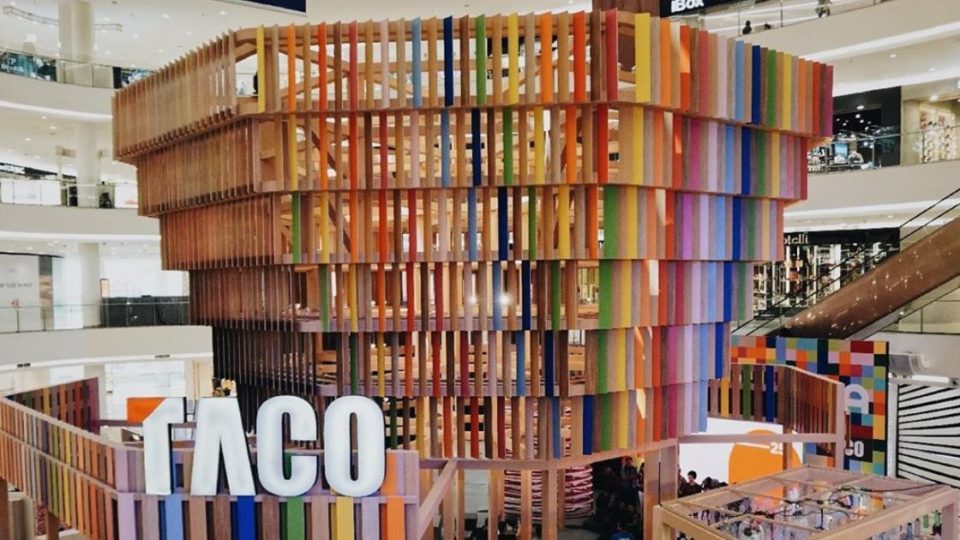 An installation at ‘Karya Kita’ art and design exhibition at Senayan City. Photo: Instagram/@karyakita.taco