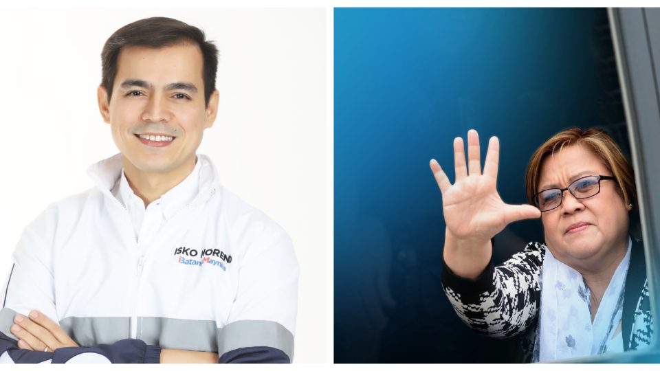 Manila Mayor Isko Moreno and Senator Leila de Lima. <i>Photo: Moreno and de Lima’s FB pages</i>