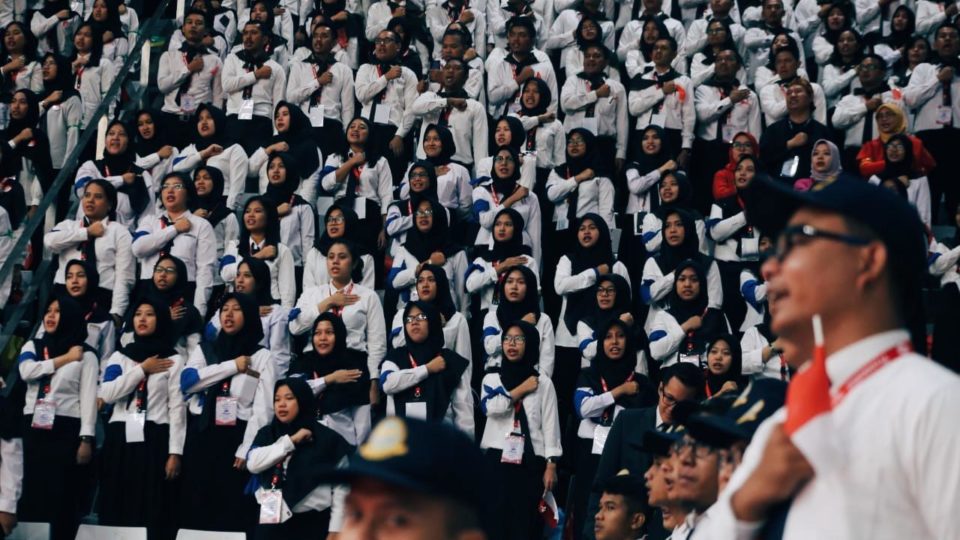 Indonesian civil servant candidates. Photo: Twitter/@kemenpanrb