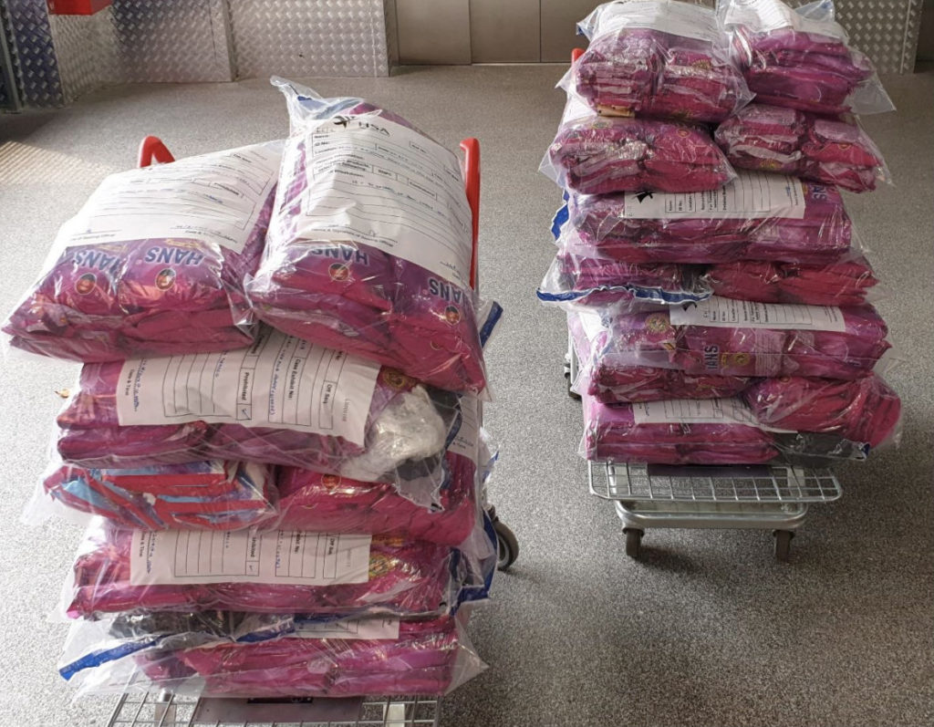 Chewing tobacco found at Jurong storage facility. (Photo: Health Sciences Authority)