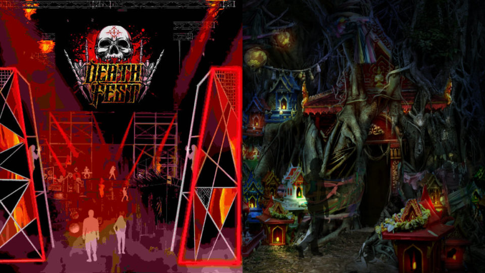 Artist impressions of the Death Fest show and Curse of the Naga haunted house for Halloween Horror Nights 9. (Photos: RWS)