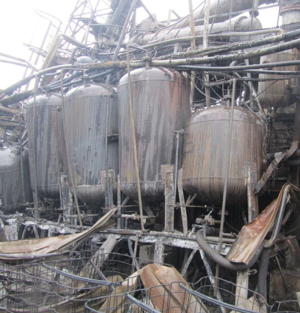 The incident scene at 23 Tuas View Circuit in the aftermath of a fire in 2017. (Photo: MOM)