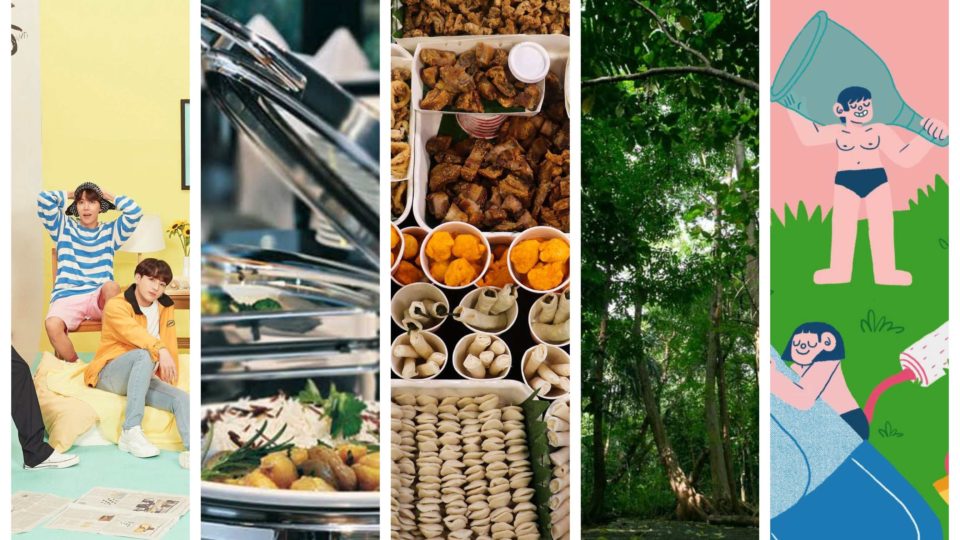 Image composite: BTS, WOFEX, Mercato Centrale, Grrrl Gang Manila/FB; Gigie Cruz/ABS-CBN News. 