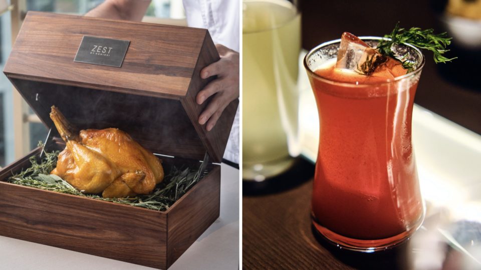 French-Japanese restaurant Zest and ‘teatail’ bar Tell Camellia are among the new bars and restaurants to launch recently. <i>Photos via Spice Marketing / Forks & Spoons</i>