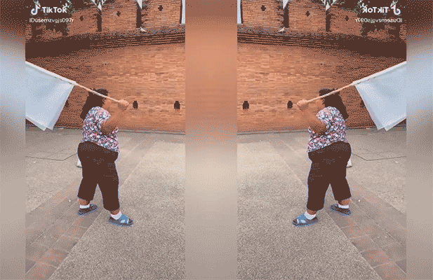 A professional pigeon provoker gets busy at Chiang Mai’s Tha Phae Gate. Original video: @Siravariety / Twitter