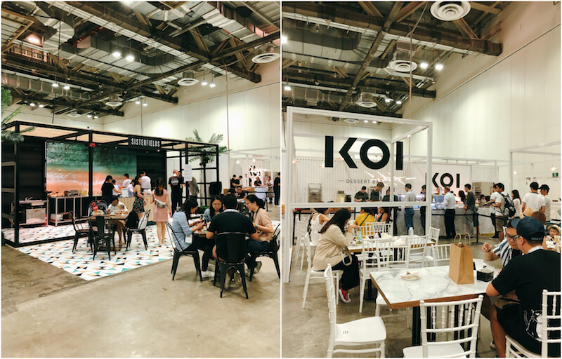 The stalls by Sisterfields and Koi. Photos: Coconuts Media