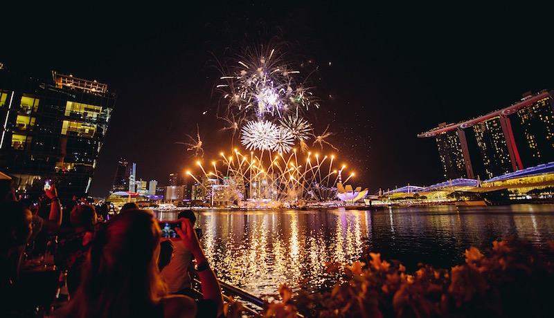 National Day fireworks over the bay. <i>Photo: Super Loco</i>