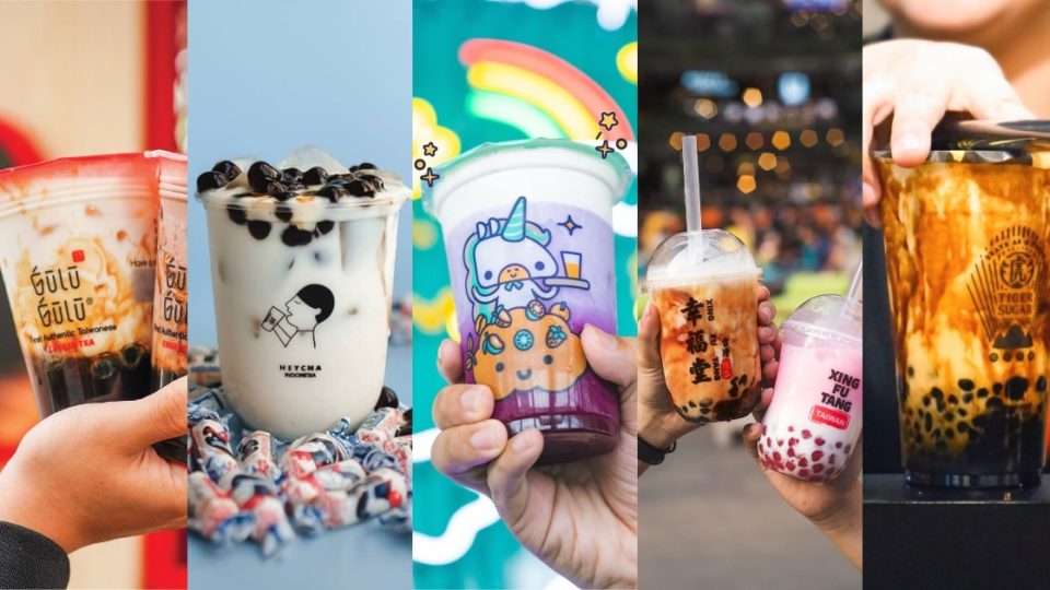 Several participating boba brands at Boba Fest. Photos: Instagram/@guluguluid, @heychaofficial, @kokumi_id, @xingfutang_indonesia, @tigersugarindonesia