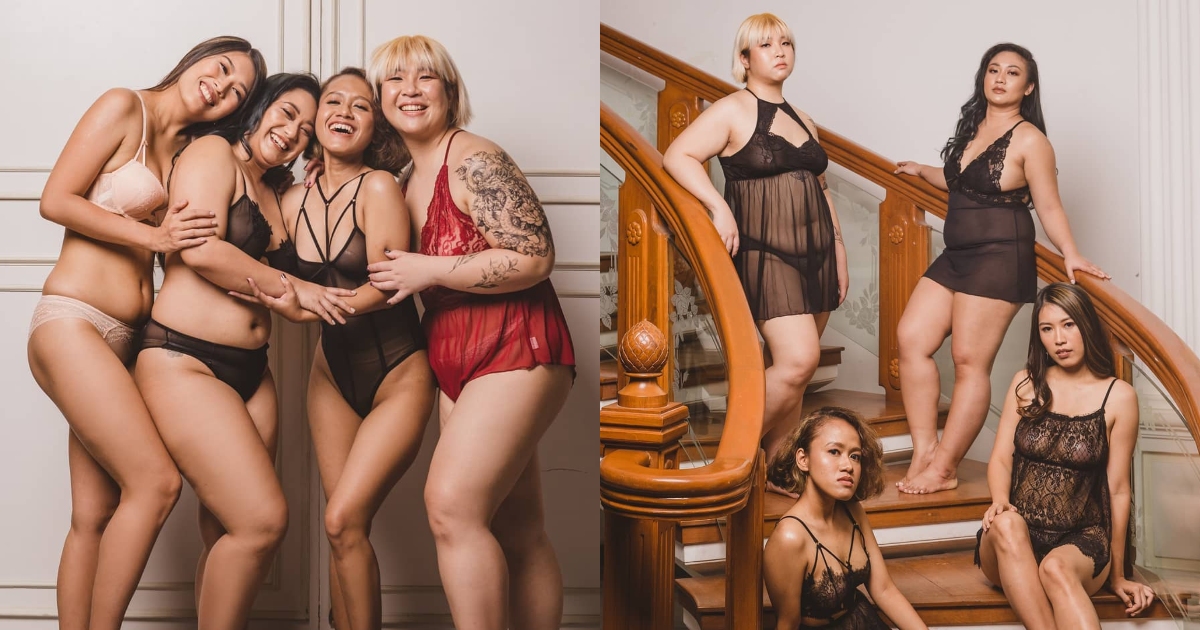 Indonesian lingerie brand Nipplets promoted body-positivity through ‘Real People Real Body’ collection and campaign, featuring four women with different body shapes and sizes. Photos: Instagram/@nipplets_official 