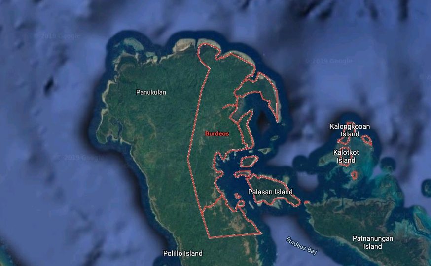 Burdeos, Quezon map. <i>Photo: Google map</i>