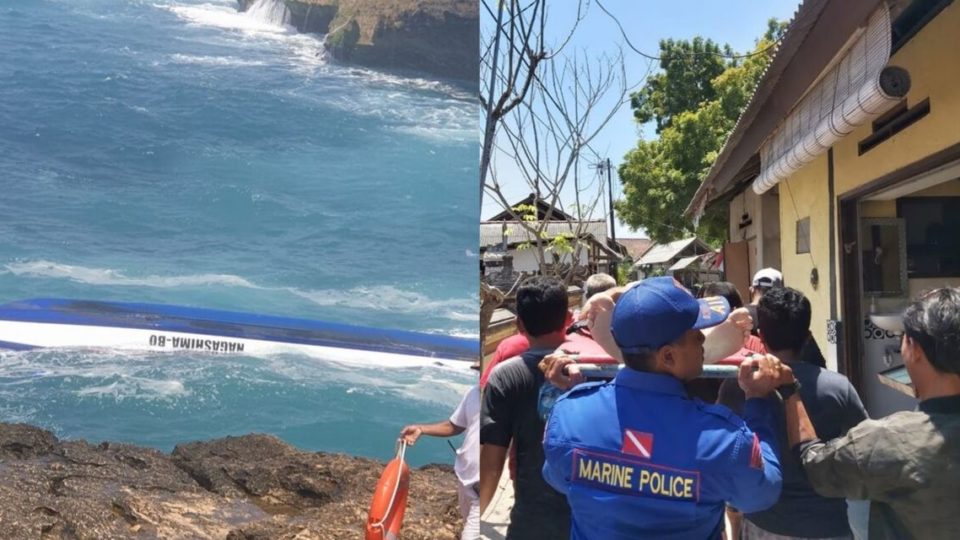 The accident took place near the Devil’s Tear cove in Nusa Lembongan island in September. Photos: Basarnas Bali 