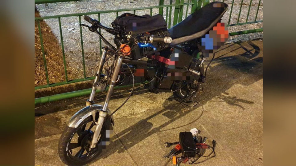 E-scooter weighing 94kg found by authorities during three-day operation. (Photo: LTA/fb)