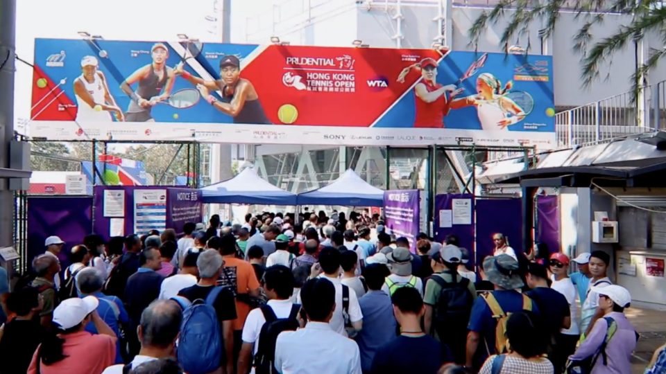 Screengrab from a promotional video for the Hong Kong Tennis Open in 2018. Screengrab via YouTube.