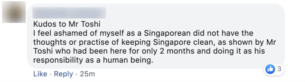 A comment taken from Ivan Choong's Facebook post. 