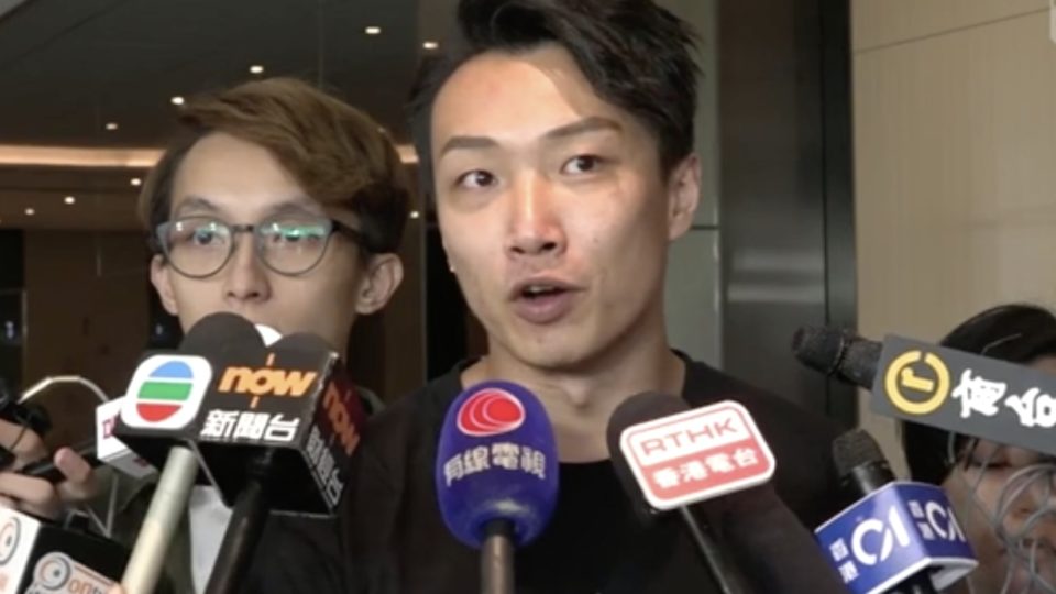 Civil Human Rights Front convenor Jimmy Sham says he’s ‘saddened’ that tomorrow’s National Day rally has been banned and has urged Hongkongers to stay safe. Screengrab via Facebook/RTHK.