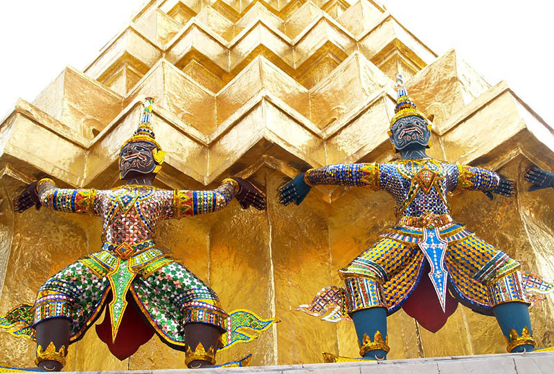 Garuda statues at the Grand Palace in Bangkok.