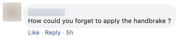 Comment on video of van moving backward. 