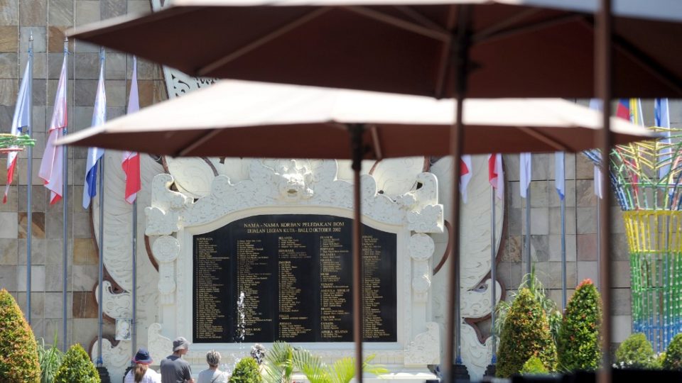A memorial for victims of the 2002 Bali bombings in Kuta. Photo: Sonny Tumbelaka / AFP