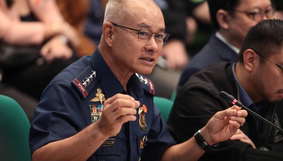 Resigned Police Chief Oscar Albayalde <I> Photo: ABS-CBN News </I>
