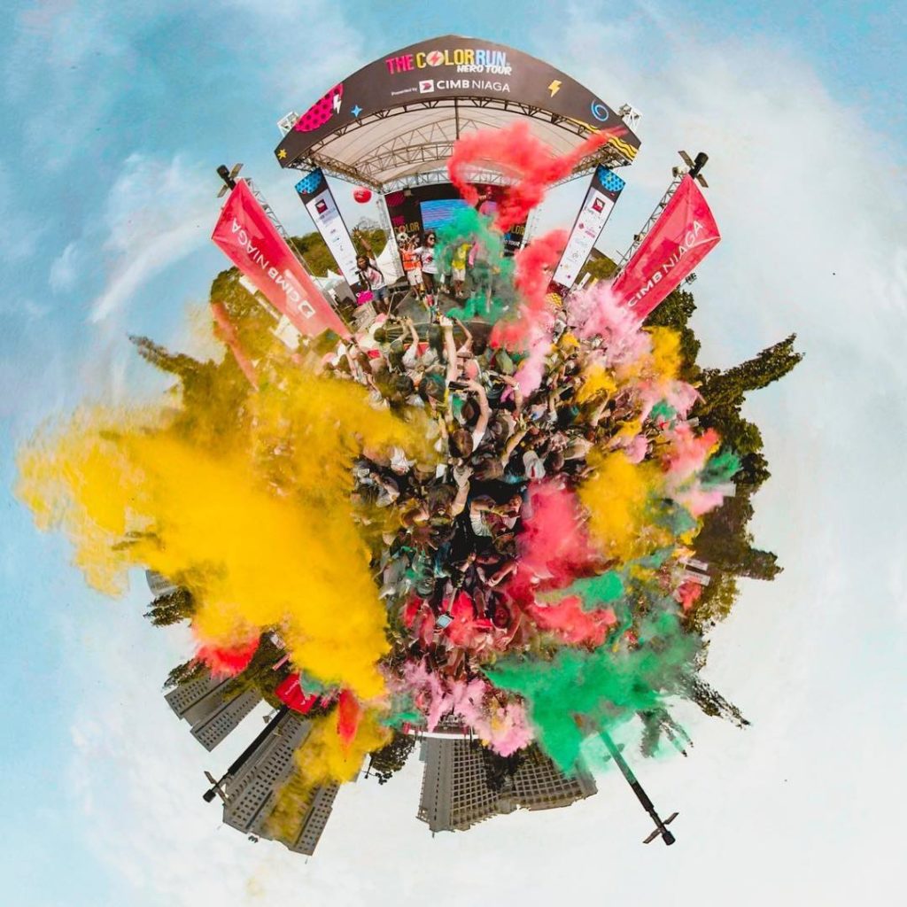 Last year's The Color Run in Jakarta. Photo: Instagram/@thecolorrunid/@goproina