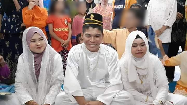 Three become one: Sabah man marries two wives in single ceremony | Coconuts