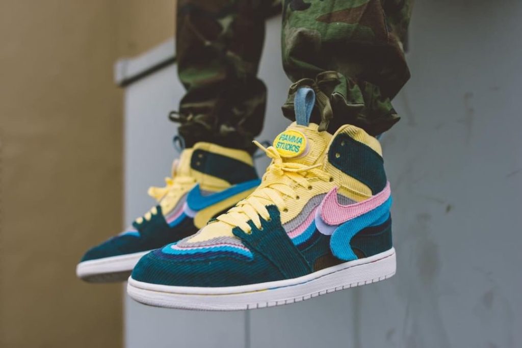 The SW Corduroy Air Jordan by Australia's Chase Shiel. Image: Street Superior