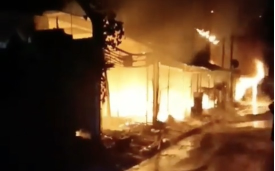 The fire reportedly happened at around 7pm on Oct. 3, 2019. Photo: dewata.terkini/Instagram