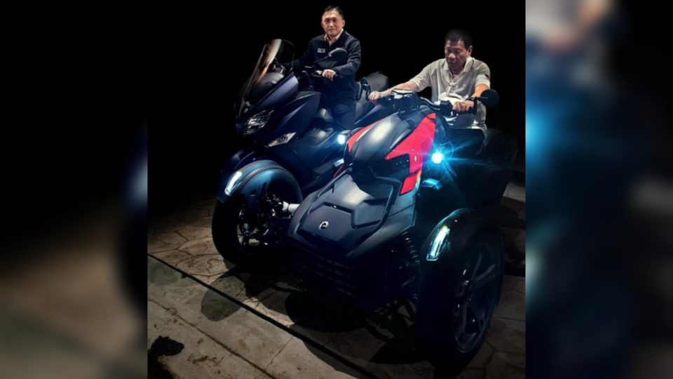 President Rodrigo Duterte with former assistant Senator Christopher “Bong” Go. <i>Photo: Go/FB</i>