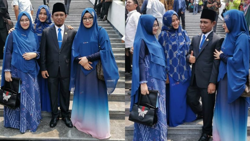 Photos of Indonesian lawmaker Achmad Fadil Muzakki Syah AKA Lora Fadil with his three wives outside the DPR building have recently gone viral in the country. Photos: Lora Fadil