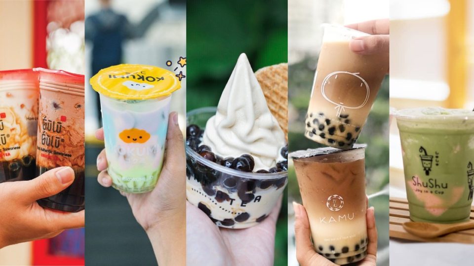 Several participating boba brands at Boba Fest. Photos: Instagram/@guluguluid, @kokumi_id, @manateasoftserve, @kamutea.id, @lifeofshushu