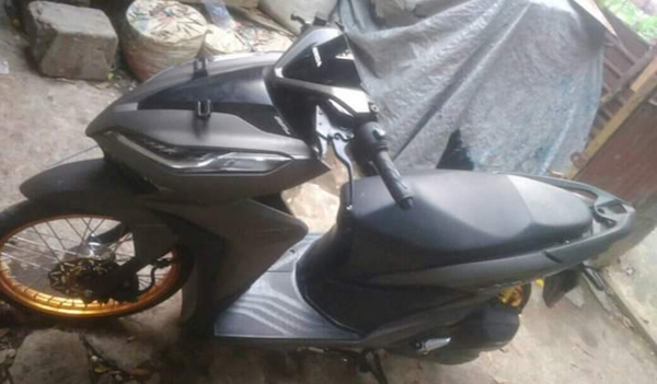 A photo of the stolen motorcycle that the alleged thief posted on Facebook.