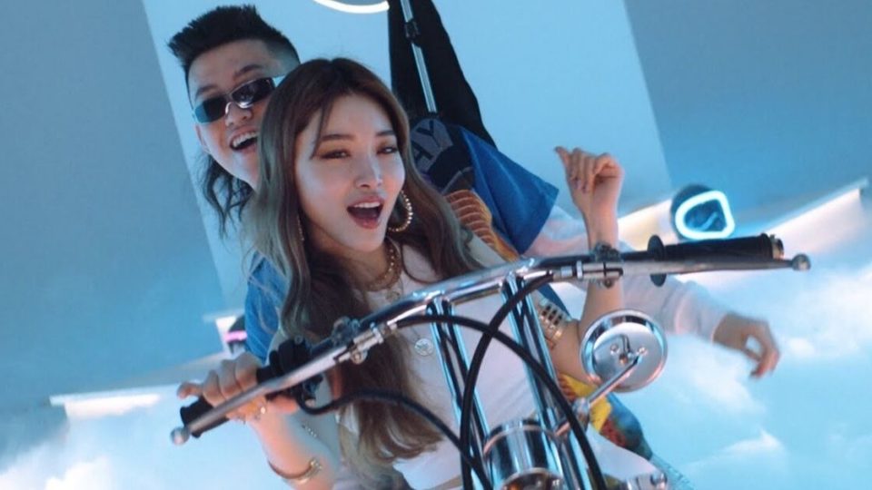 Rich Brian (and his fake mullet) and Chungha in ‘These Nights’ music video. Screenshot from Youtube/88rising