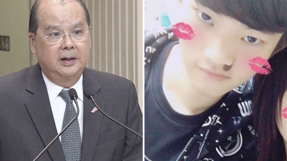 (Left) Acting chief executive Matthew Cheung urges Taiwanese authorities not to politicize Chan Tong-kai case after it was revealed that Chan offered to surrender himself over to the Taiwan. Chan is wanted by Taiwanese authorities for murdering his girlfriend in Taipei in February 2018. Screengrabs and photos via Facebook/HK01 and Facebook.