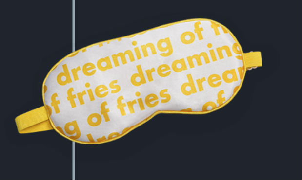 McDonald’s eye mask. Image: McDonald’s Singapore website