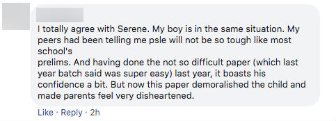 Facebook comment on Serene Eng-Yeo's post addressing Education Minister Ong Ye Kung.