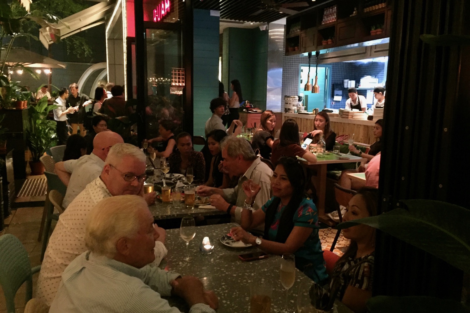Ruam's open-air dining space at their new Wan Chai location. Photo by Stuart White.
