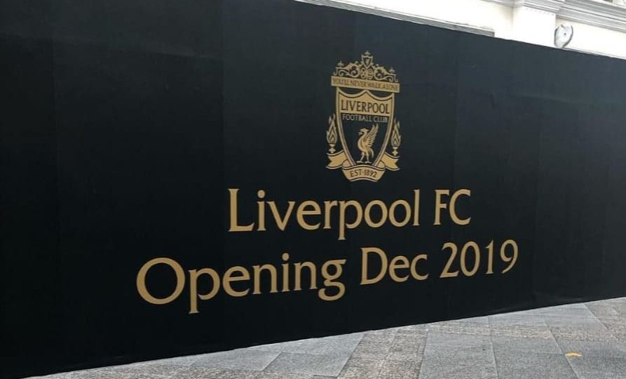 Hoarding of the Liverpook FC official retail store at Bugis Junction. Photo: Muhd Razif/Facebook