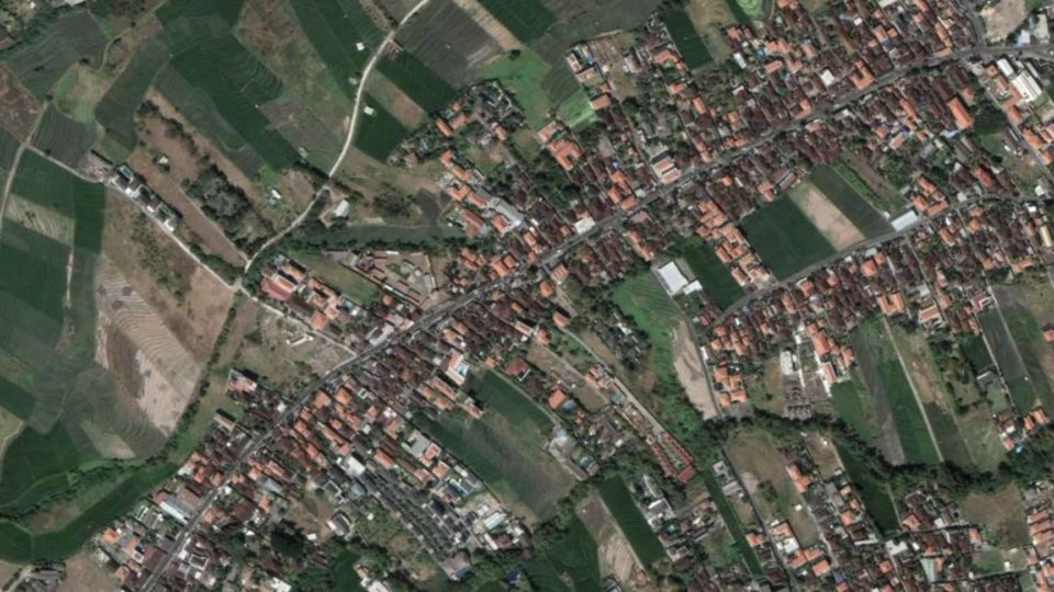 An aerial view of Canggu. Photo: Google Earth
