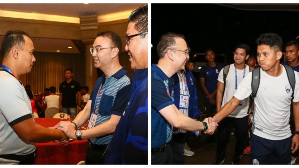 Congressman Alan Peter Cayetano apologizes to athletes and officials. Photo: SEA Games/IG