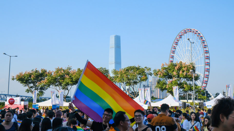 Thousands gather at the Hong Kong Pride Parade at Edinburgh Place on Nov. 16, 2019. Photo via Coconuts Media