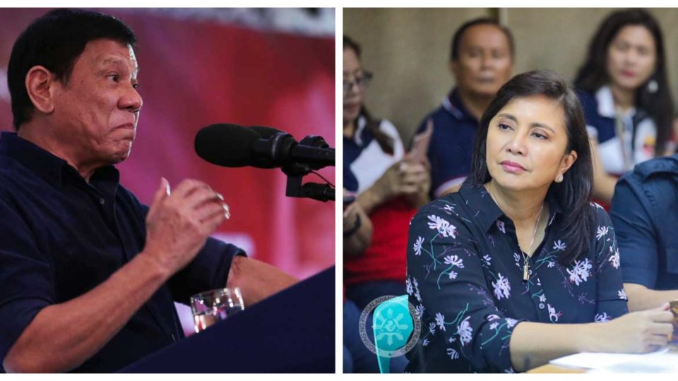 President Rodrigo Duterte and Vice President Leni Robredo. Photo: ABS-CBN News/ Robredo’s FB