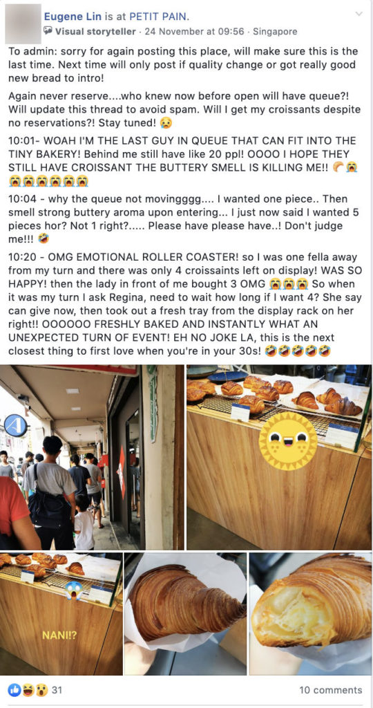 Eugene Lin's Facebook post. 