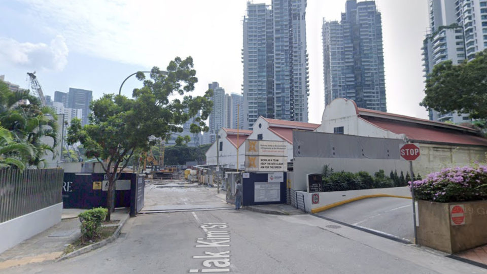 Construction at the old Zouk nightclub along Jiak Kim Street. Photo: Google Street View