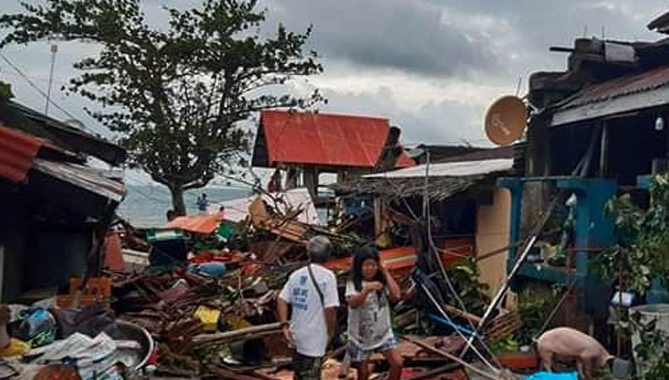 Debris of damaged houses in the Eastern Visayas island of Biliran on Christmas morning<I>Photo: Randy Borja / ABS-CBN News</I>