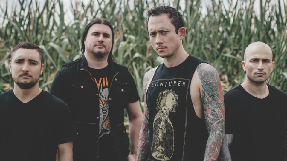 From left: Alex Bent, Corey Beaulieu, Matt Heafy, and Paolo Gregoletto. Photo: Trivium/Facebook